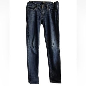 LEVIS 524 Too Superlow Jeans Womens Denim Blue Medium Wash - Size 3 Medium
